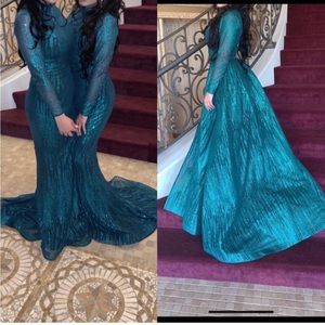 Portia and scarlett gown with overskirt